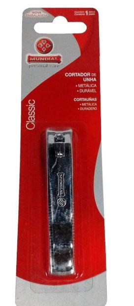 Mundial Cortador De Unha Do Pé Classic De Aço Carbono Niquelado S/A Prateado